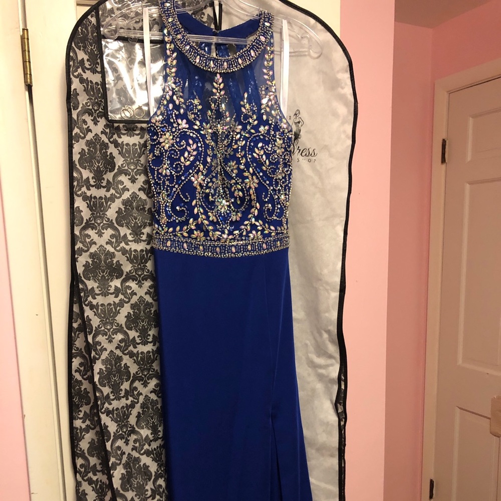 Royal blue prom dress